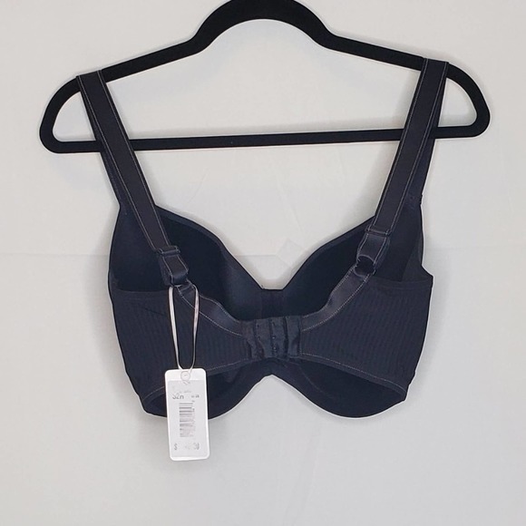 NWT Freya Black Striped Idol Balcony T-Shirt Bra Size 32H - Picture 10 of 13